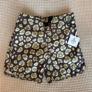 Seaesta Surf Green and Black Patterned Board Shorts